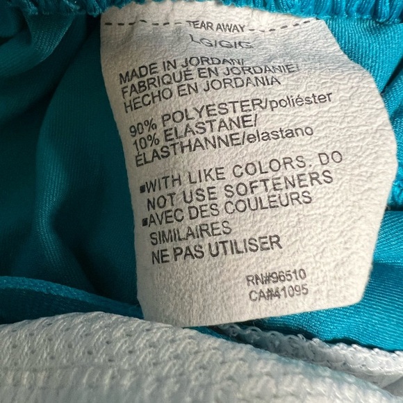 UNDER ARMOUR MEN’S SIZE LARGE LOOSE SHORTS  DARK TURQUOISE W/WHITE TRIM - Picture 5 of 8